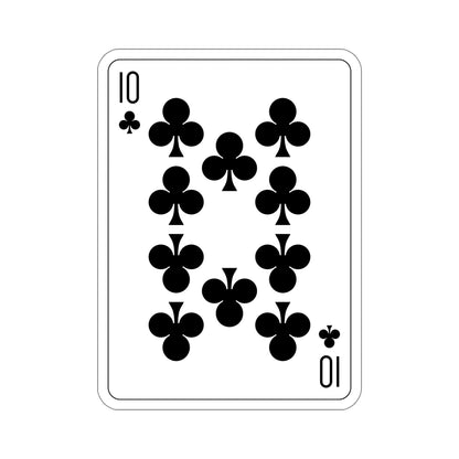 10 of Clubs Playing Card STICKER Vinyl Die-Cut Decal-6 Inch-The Sticker Space