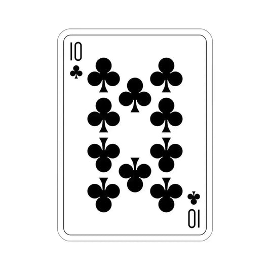 10 of Clubs Playing Card STICKER Vinyl Die-Cut Decal 6 Inch - The Sticker Space