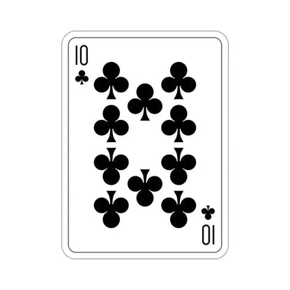 10 of Clubs Playing Card STICKER Vinyl Die-Cut Decal 6 Inch - The Sticker Space