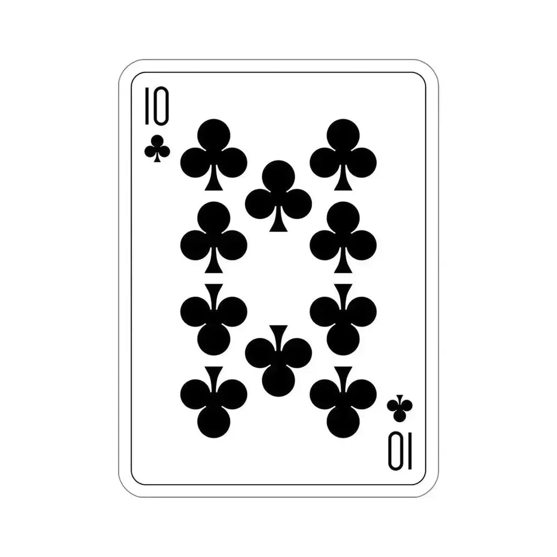 10 of Clubs Playing Card STICKER Vinyl Die-Cut Decal - The Sticker Space