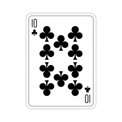 10 of Clubs Playing Card STICKER Vinyl Die-Cut Decal - The Sticker Space
