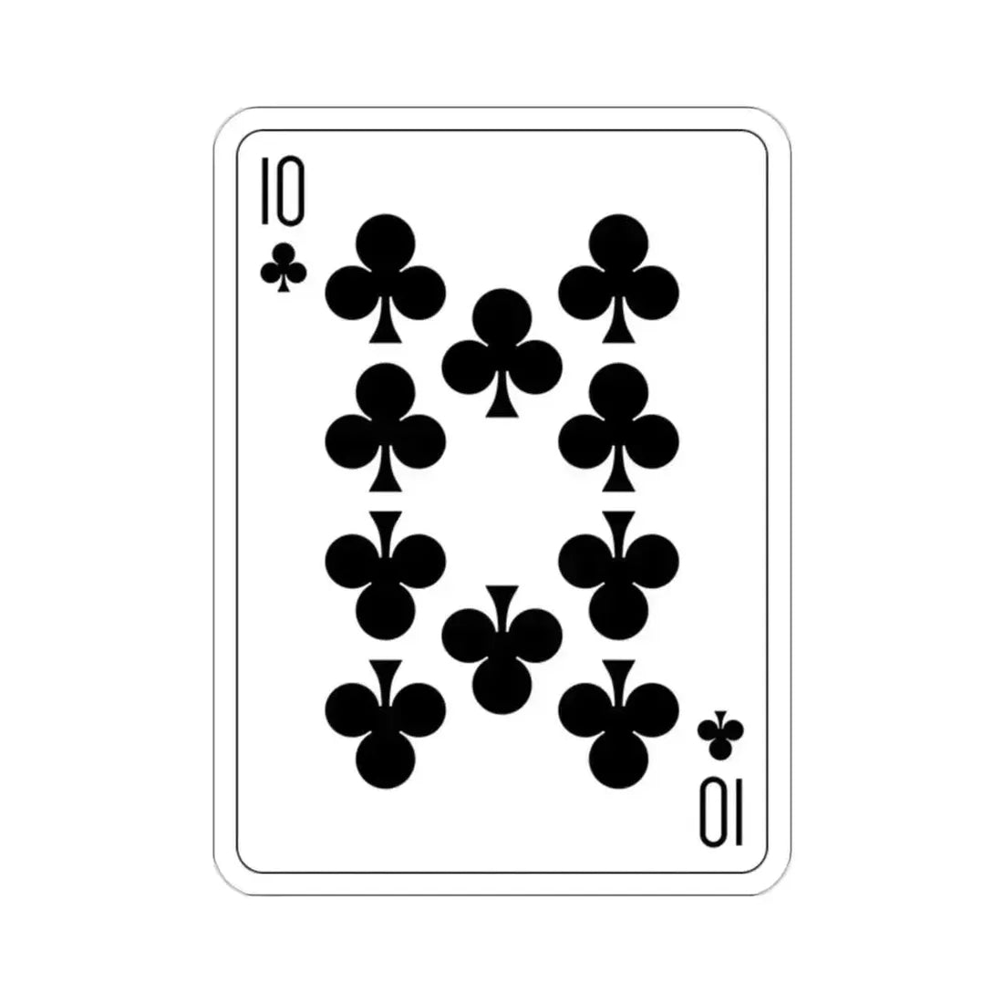 10 of Clubs Playing Card STICKER Vinyl Die-Cut Decal - The Sticker Space