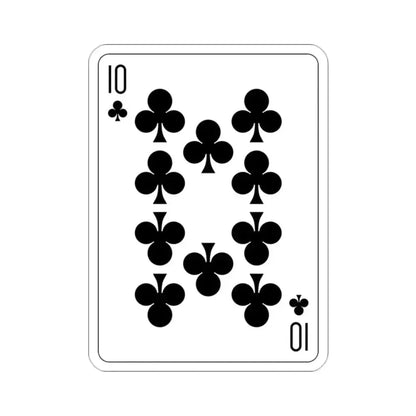 10 of Clubs Playing Card STICKER Vinyl Die-Cut Decal - The Sticker Space