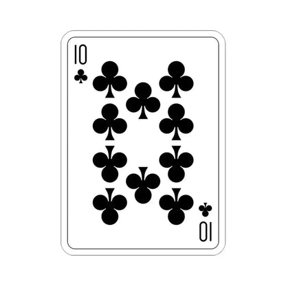 10 of Clubs Playing Card STICKER Vinyl Die-Cut Decal - The Sticker Space
