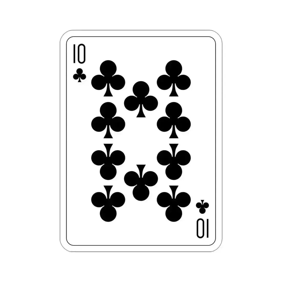 10 of Clubs Playing Card STICKER Vinyl Die-Cut Decal - The Sticker Space
