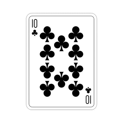 10 of Clubs Playing Card STICKER Vinyl Die-Cut Decal - The Sticker Space