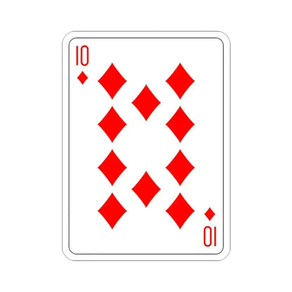 10 of Diamonds Playing Card STICKER Vinyl Die-Cut Decal 2 Inch - The Sticker Space