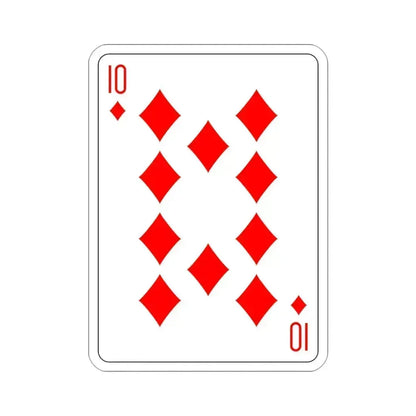 10 of Diamonds Playing Card STICKER Vinyl Die-Cut Decal 3 Inch - The Sticker Space