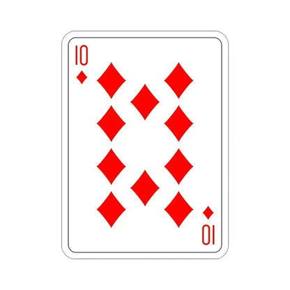 10 of Diamonds Playing Card STICKER Vinyl Die-Cut Decal 4 Inch - The Sticker Space