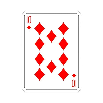 10 of Diamonds Playing Card STICKER Vinyl Die-Cut Decal 5 Inch - The Sticker Space