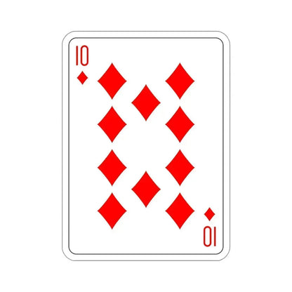 10 of Diamonds Playing Card STICKER Vinyl Die-Cut Decal - The Sticker Space
