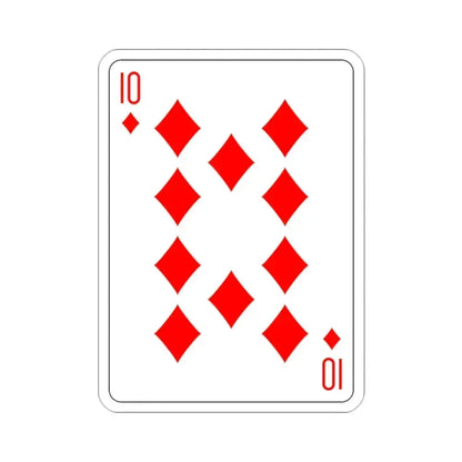 10 of Diamonds Playing Card STICKER Vinyl Die-Cut Decal - The Sticker Space