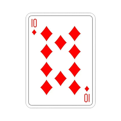 10 of Diamonds Playing Card STICKER Vinyl Die-Cut Decal - The Sticker Space