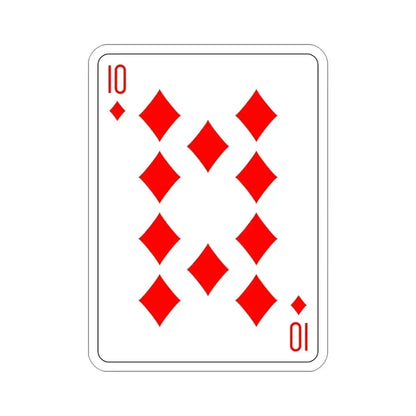 10 of Diamonds Playing Card STICKER Vinyl Die-Cut Decal - The Sticker Space