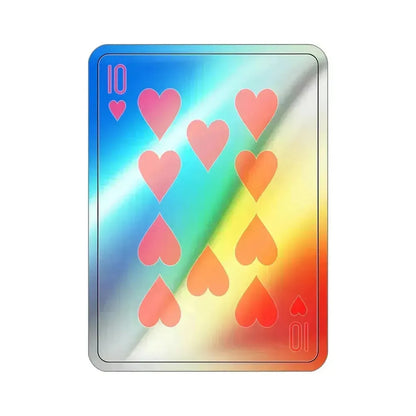 10 of Hearts Playing Card Holographic STICKER Die-Cut Vinyl Decal 4 Inch Holographic - The Sticker Space
