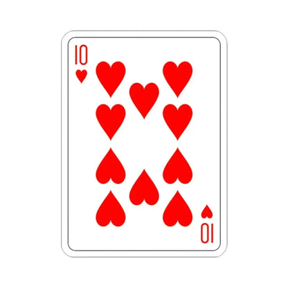 10 of Hearts Playing Card STICKER Vinyl Die-Cut Decal 2 Inch - The Sticker Space