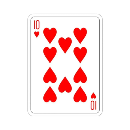 10 of Hearts Playing Card STICKER Vinyl Die-Cut Decal 2 Inch - The Sticker Space