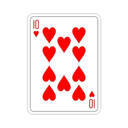 10 of Hearts Playing Card STICKER Vinyl Die-Cut Decal 3 Inch - The Sticker Space