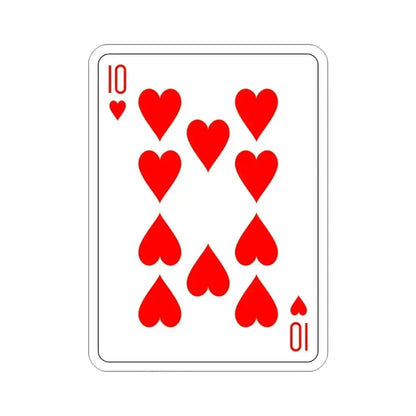 10 of Hearts Playing Card STICKER Vinyl Die-Cut Decal 3 Inch - The Sticker Space
