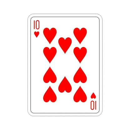 10 of Hearts Playing Card STICKER Vinyl Die-Cut Decal 4 Inch - The Sticker Space
