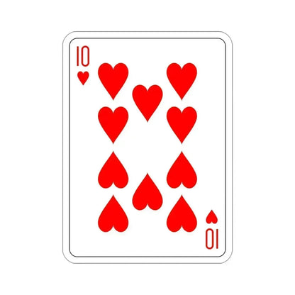 10 of Hearts Playing Card STICKER Vinyl Die-Cut Decal 4 Inch - The Sticker Space