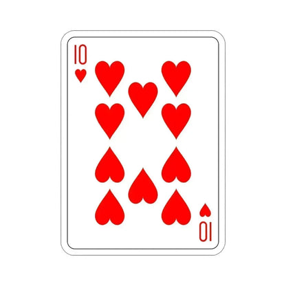 10 of Hearts Playing Card STICKER Vinyl Die-Cut Decal 5 Inch - The Sticker Space