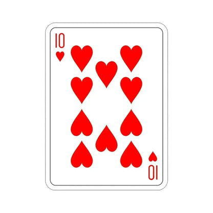 10 of Hearts Playing Card STICKER Vinyl Die-Cut Decal 5 Inch - The Sticker Space