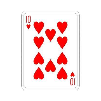 10 of Hearts Playing Card STICKER Vinyl Die-Cut Decal 6 Inch - The Sticker Space