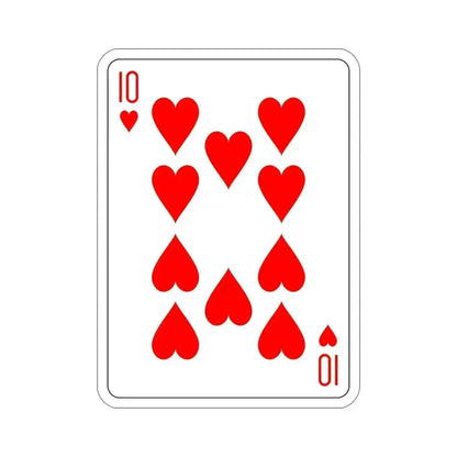 10 of Hearts Playing Card STICKER Vinyl Die-Cut Decal 6 Inch - The Sticker Space