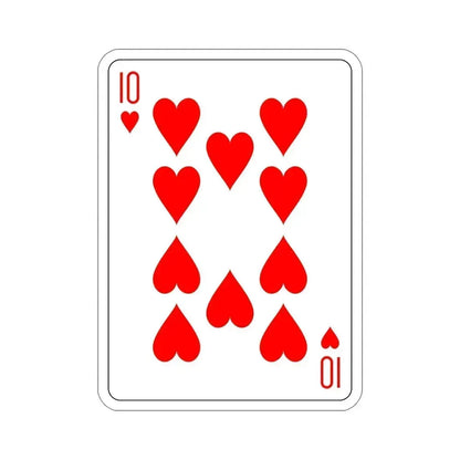 10 of Hearts Playing Card STICKER Vinyl Die-Cut Decal - The Sticker Space