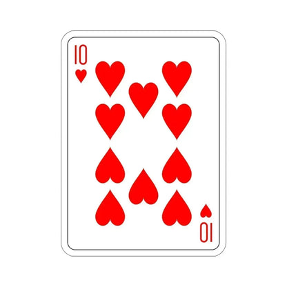 10 of Hearts Playing Card STICKER Vinyl Die-Cut Decal - The Sticker Space
