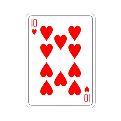 10 of Hearts Playing Card STICKER Vinyl Die-Cut Decal - The Sticker Space