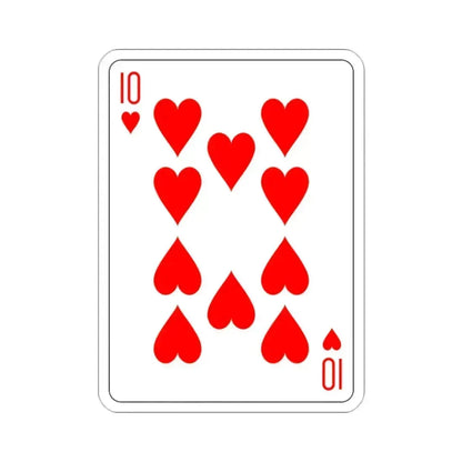 10 of Hearts Playing Card STICKER Vinyl Die-Cut Decal - The Sticker Space