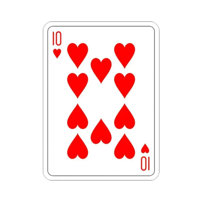 10 of Hearts Playing Card STICKER Vinyl Die-Cut Decal - The Sticker Space