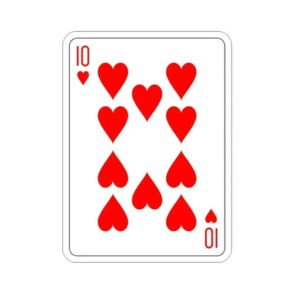 10 of Hearts Playing Card STICKER Vinyl Die-Cut Decal - The Sticker Space