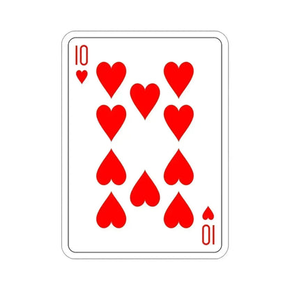 10 of Hearts Playing Card STICKER Vinyl Die-Cut Decal - The Sticker Space