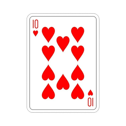 10 of Hearts Playing Card STICKER Vinyl Die-Cut Decal - The Sticker Space