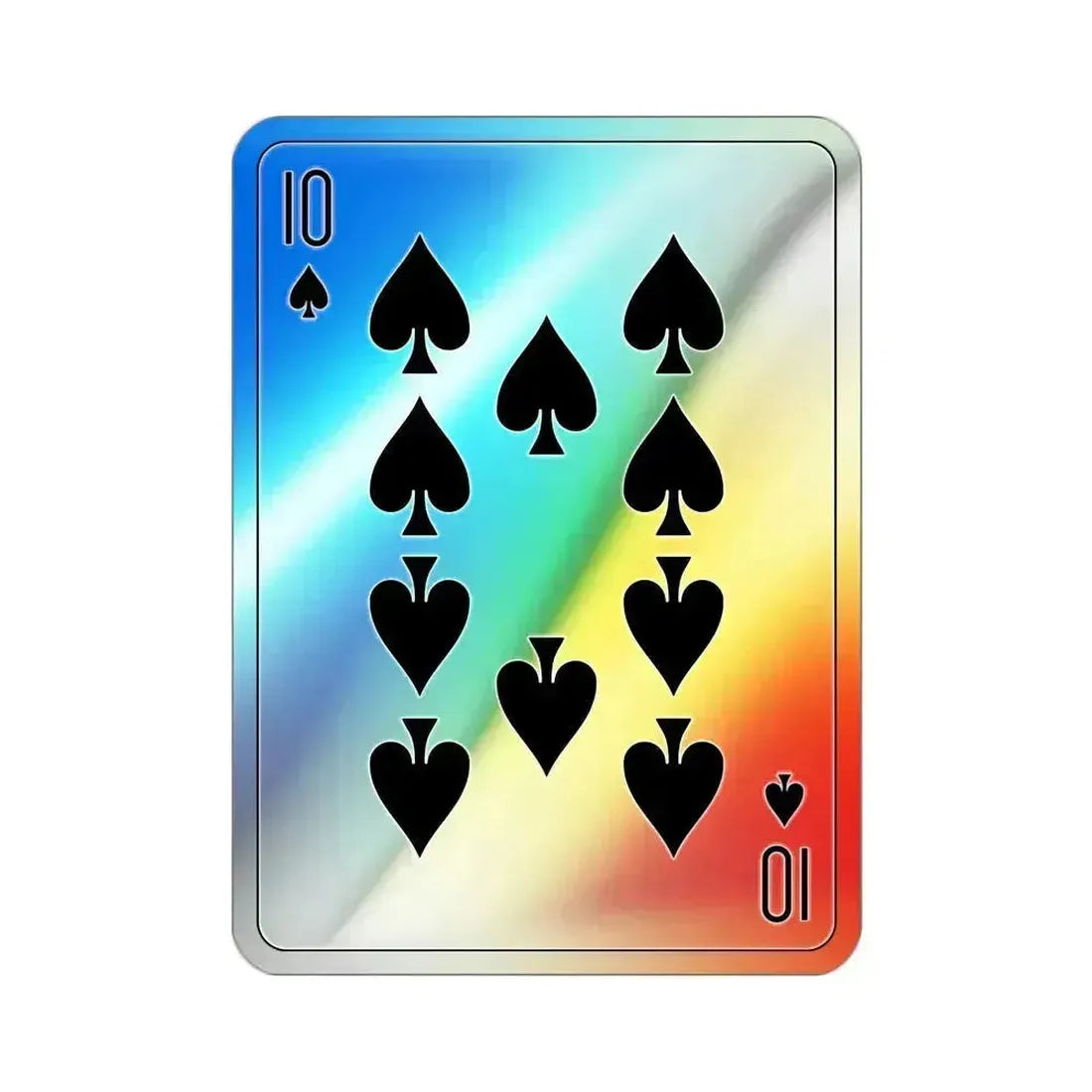 10 of Spades Playing Card Holographic STICKER Die-Cut Vinyl Decal - The Sticker Space
