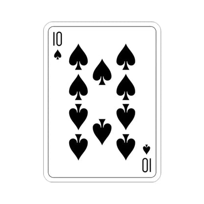 10 of Spades Playing Card STICKER Vinyl Die-Cut Decal 2 Inch - The Sticker Space