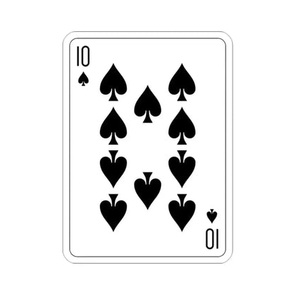 10 of Spades Playing Card STICKER Vinyl Die-Cut Decal 2 Inch - The Sticker Space