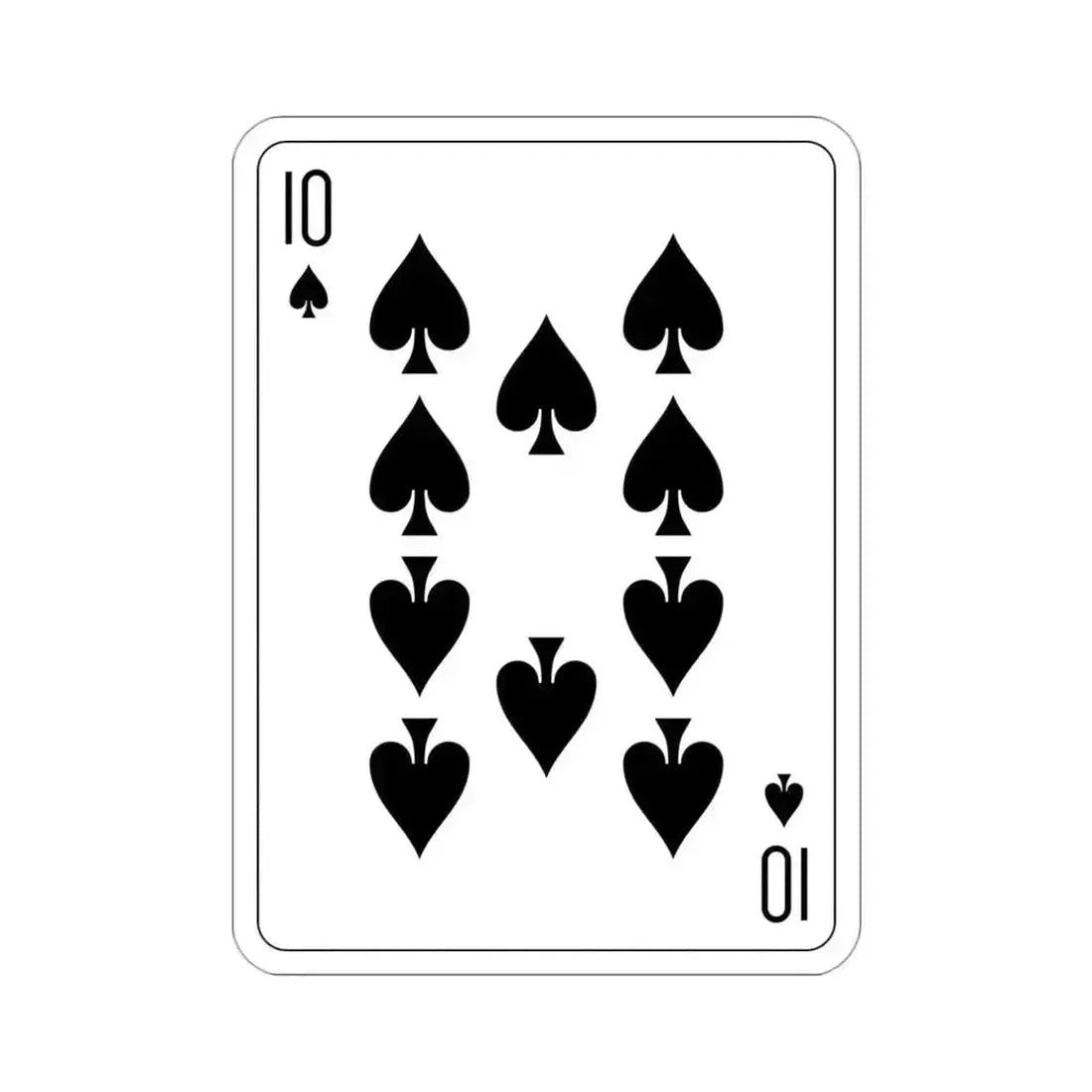 10 of Spades Playing Card STICKER Vinyl Die-Cut Decal 3 Inch - The Sticker Space