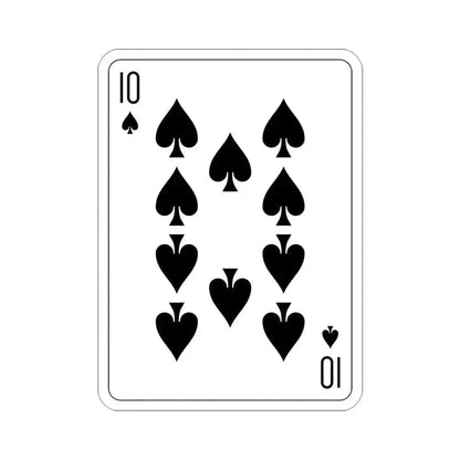 10 of Spades Playing Card STICKER Vinyl Die-Cut Decal 3 Inch - The Sticker Space