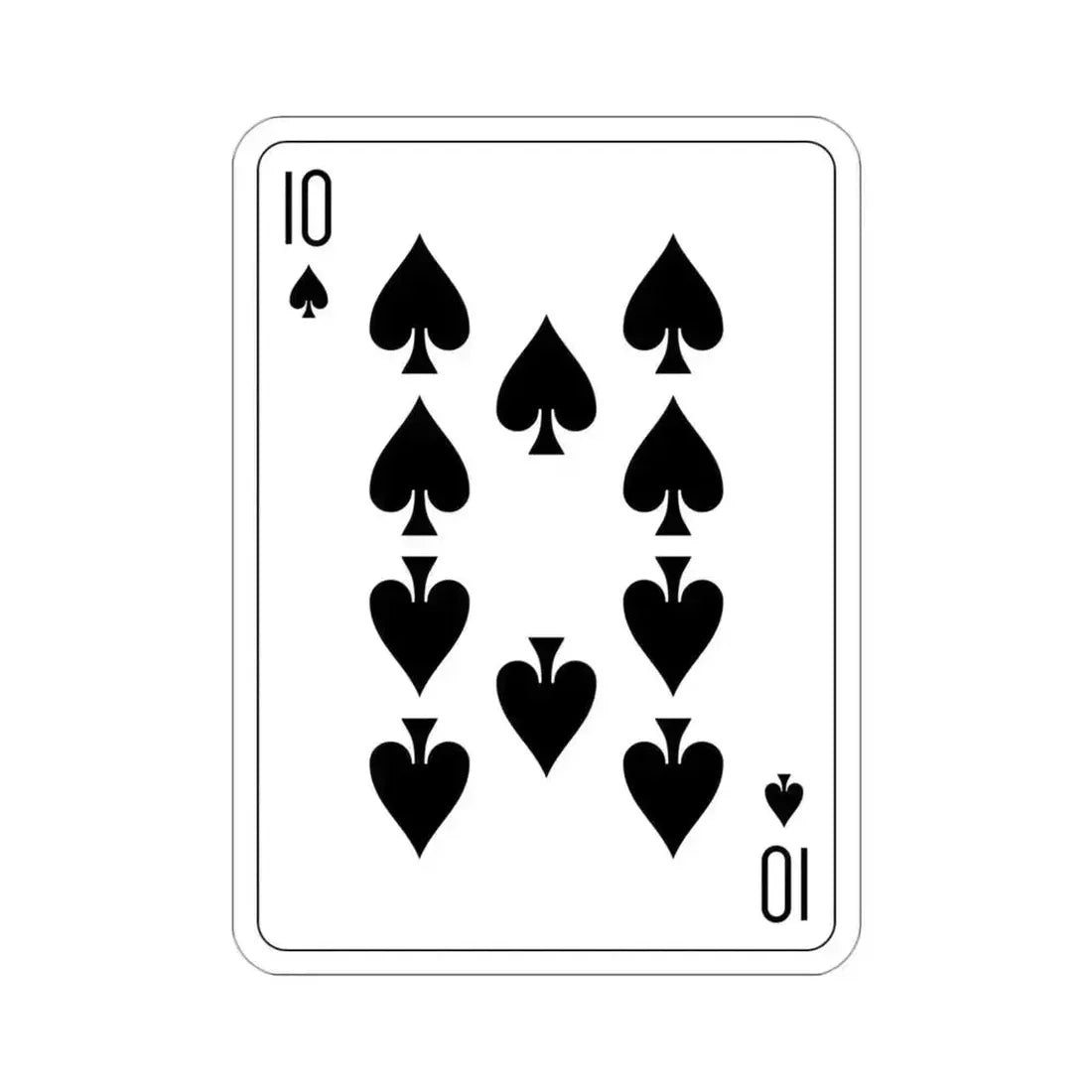 10 of Spades Playing Card STICKER Vinyl Die-Cut Decal 3 Inch - The Sticker Space