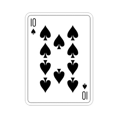 10 of Spades Playing Card STICKER Vinyl Die-Cut Decal 3 Inch - The Sticker Space