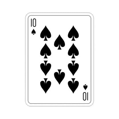 10 of Spades Playing Card STICKER Vinyl Die-Cut Decal 4 Inch - The Sticker Space