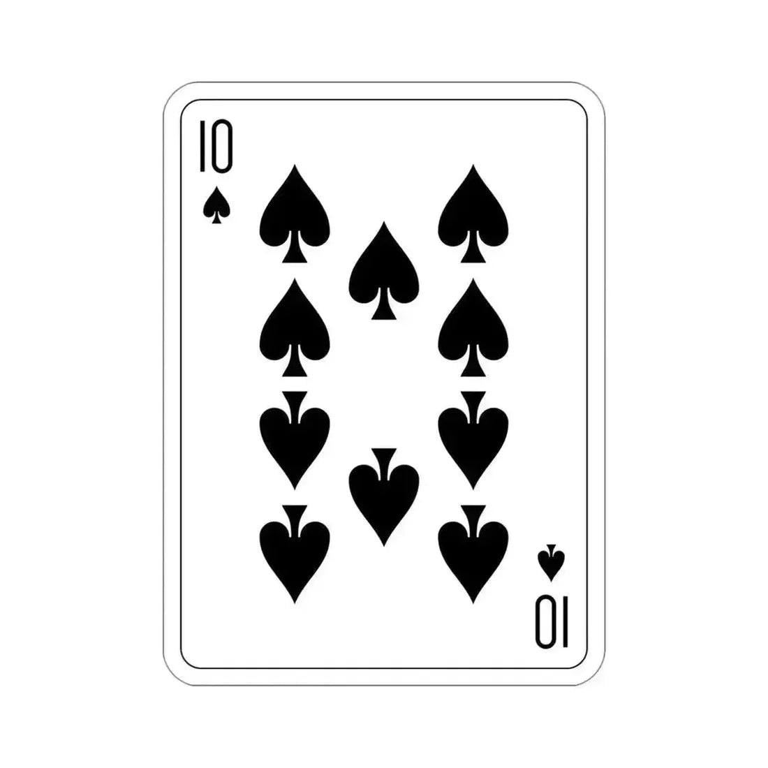 10 of Spades Playing Card STICKER Vinyl Die-Cut Decal 4 Inch - The Sticker Space