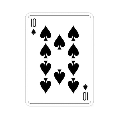 10 of Spades Playing Card STICKER Vinyl Die-Cut Decal 4 Inch - The Sticker Space