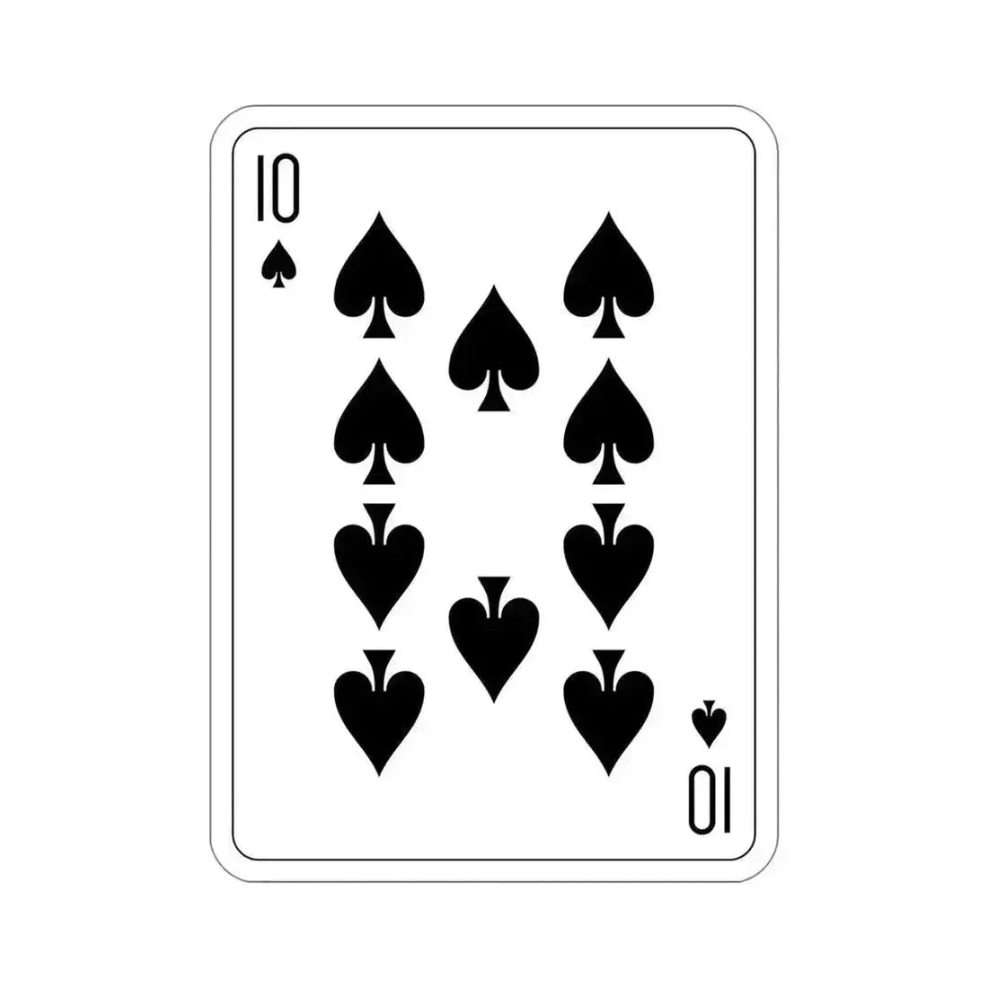 10 of Spades Playing Card STICKER Vinyl Die-Cut Decal 5 Inch - The Sticker Space