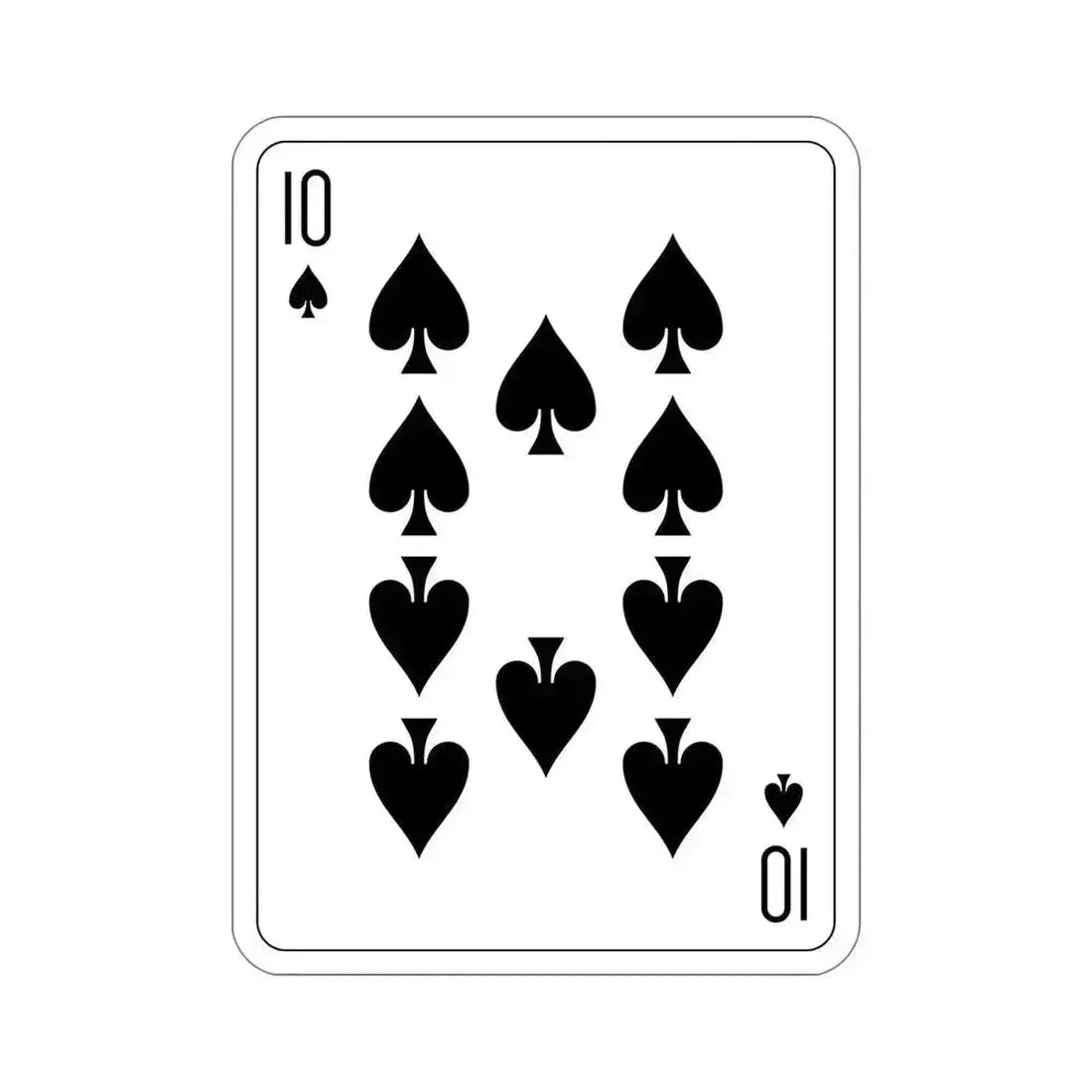 10 of Spades Playing Card STICKER Vinyl Die-Cut Decal 5 Inch - The Sticker Space