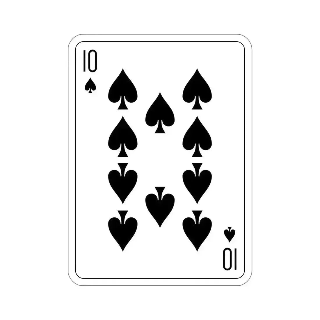 10 of Spades Playing Card STICKER Vinyl Die-Cut Decal 6 Inch - The Sticker Space
